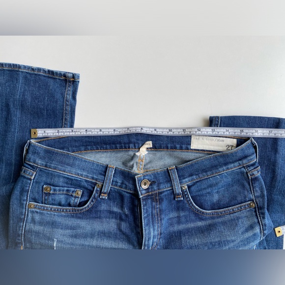 Rag & bone - tomboy jeans - distressed in blue - size 27 - Picture 6 of 6